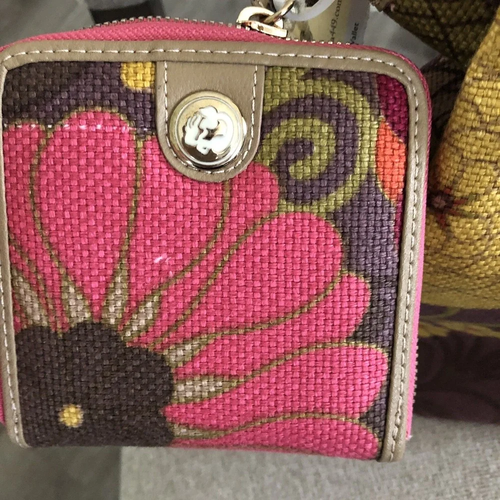 Spartina 449 daufuskie island Linen Leather Sarah Floral Bucket Handbag & Wallet